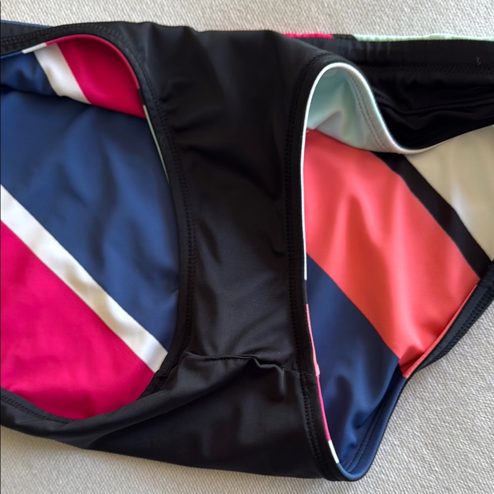 Avia Reversible Swim Bikini top and bottom black & stripes - Picture 7 of 15